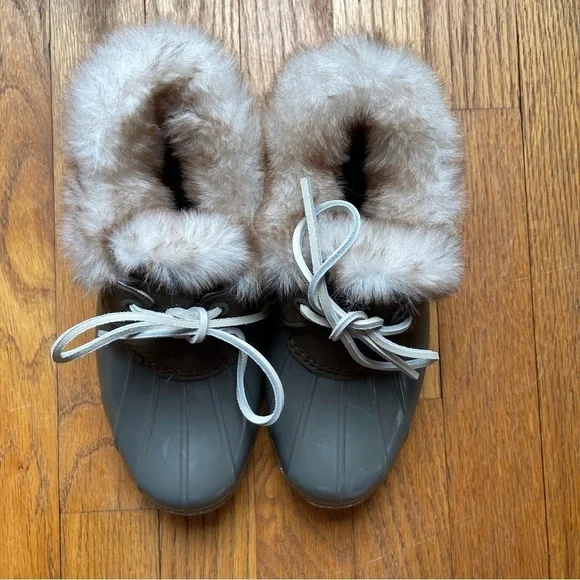 NEW Sperry Womens Saltwater 1 Eye Cozy Faux Fur Duck Boot STS85697 Sz 6.5 NWT - Picture 3 of 5